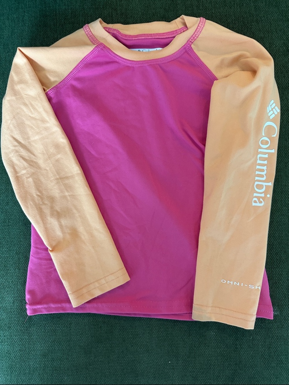Columbia Pink and Peach Long-Sleeve Rash Guard